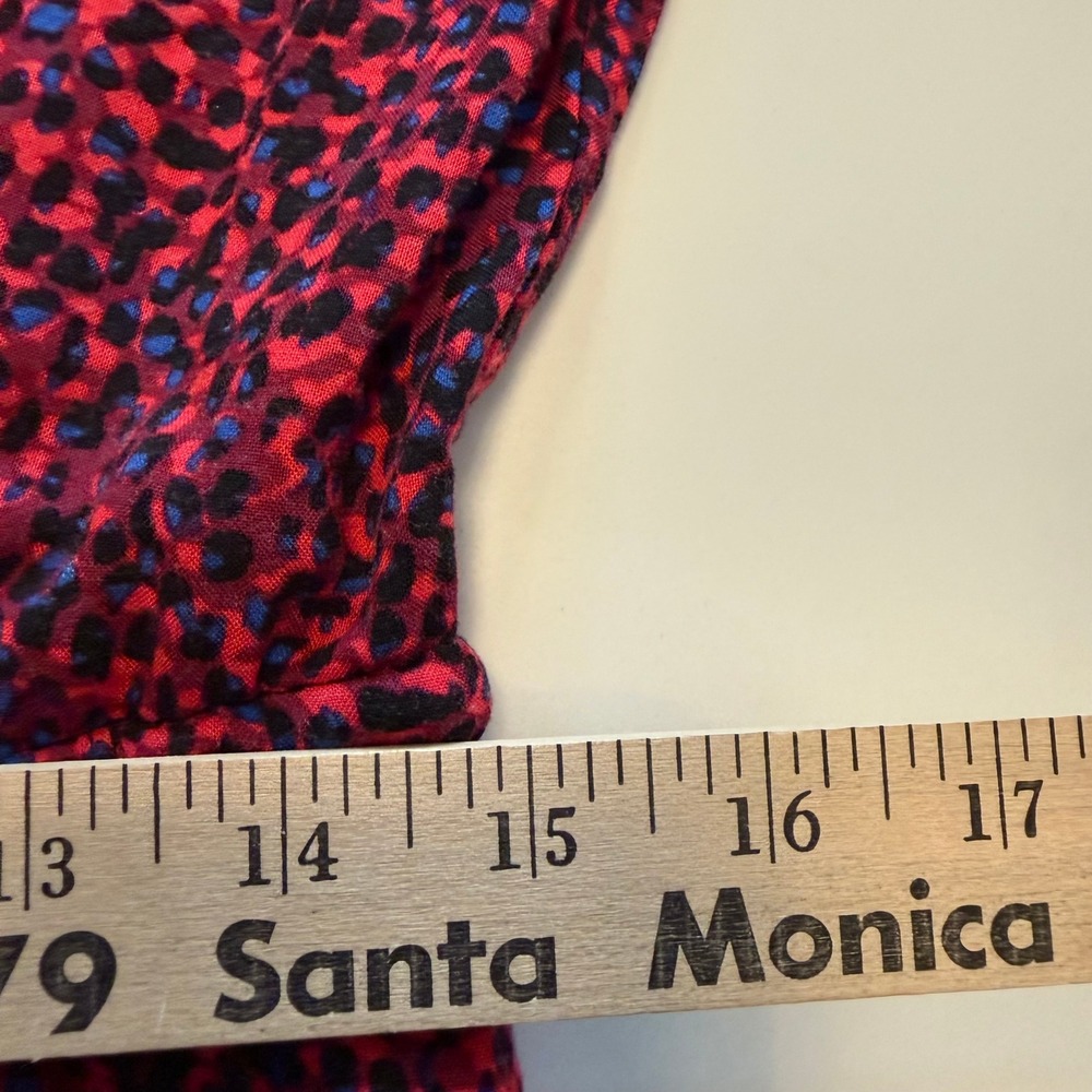 Splendid West Village Red Animal Print Dress M EUC - Picture 11 of 12